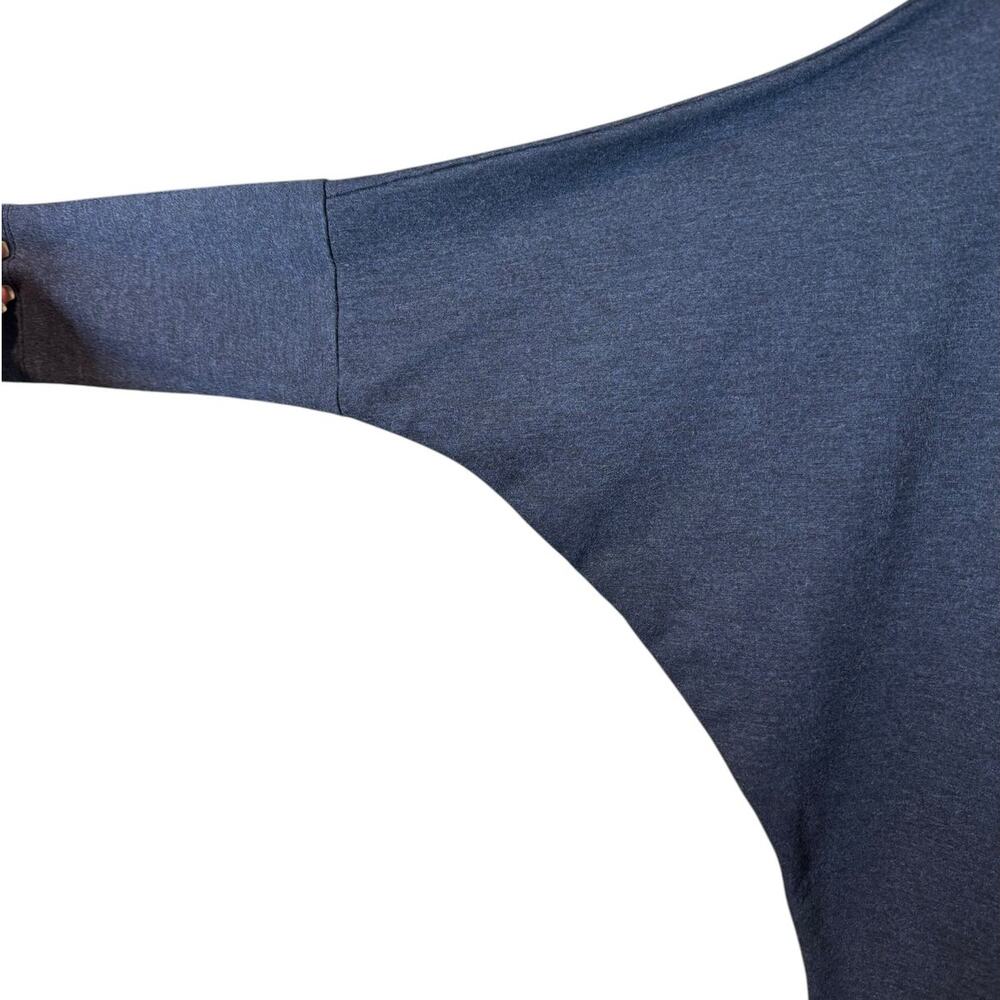 Bryn Walker Batwing Sleeve Jersey Knit Funnel Neck Midi Dress‎ Dark Blue Small - Picture 8 of 8